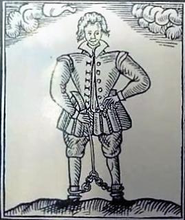 A woodcut of Thomas Nashe taken from 